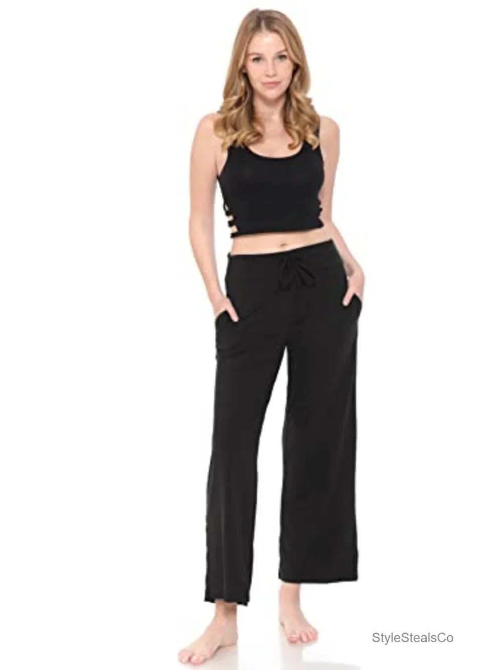 Comfy Drawstring Lounge Pajama Pants with Pockets